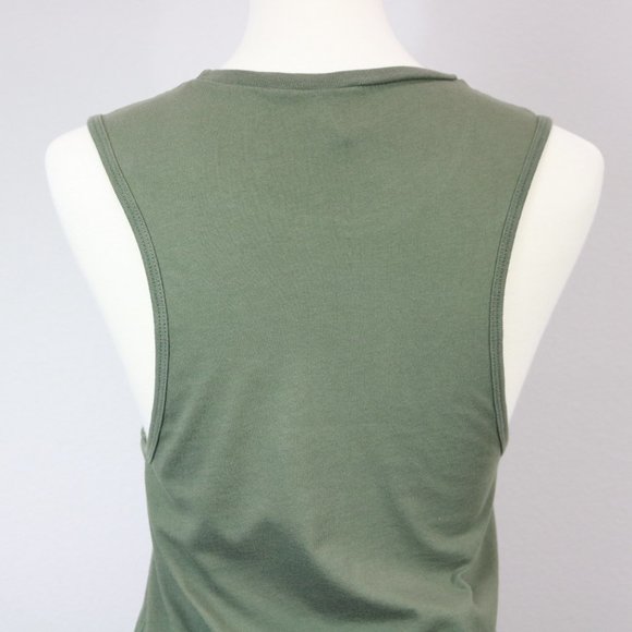 Bella Canvas Olive Green Humanity Heart Thorns Graphic Tank Top Women’s Size M - Picture 13 of 16